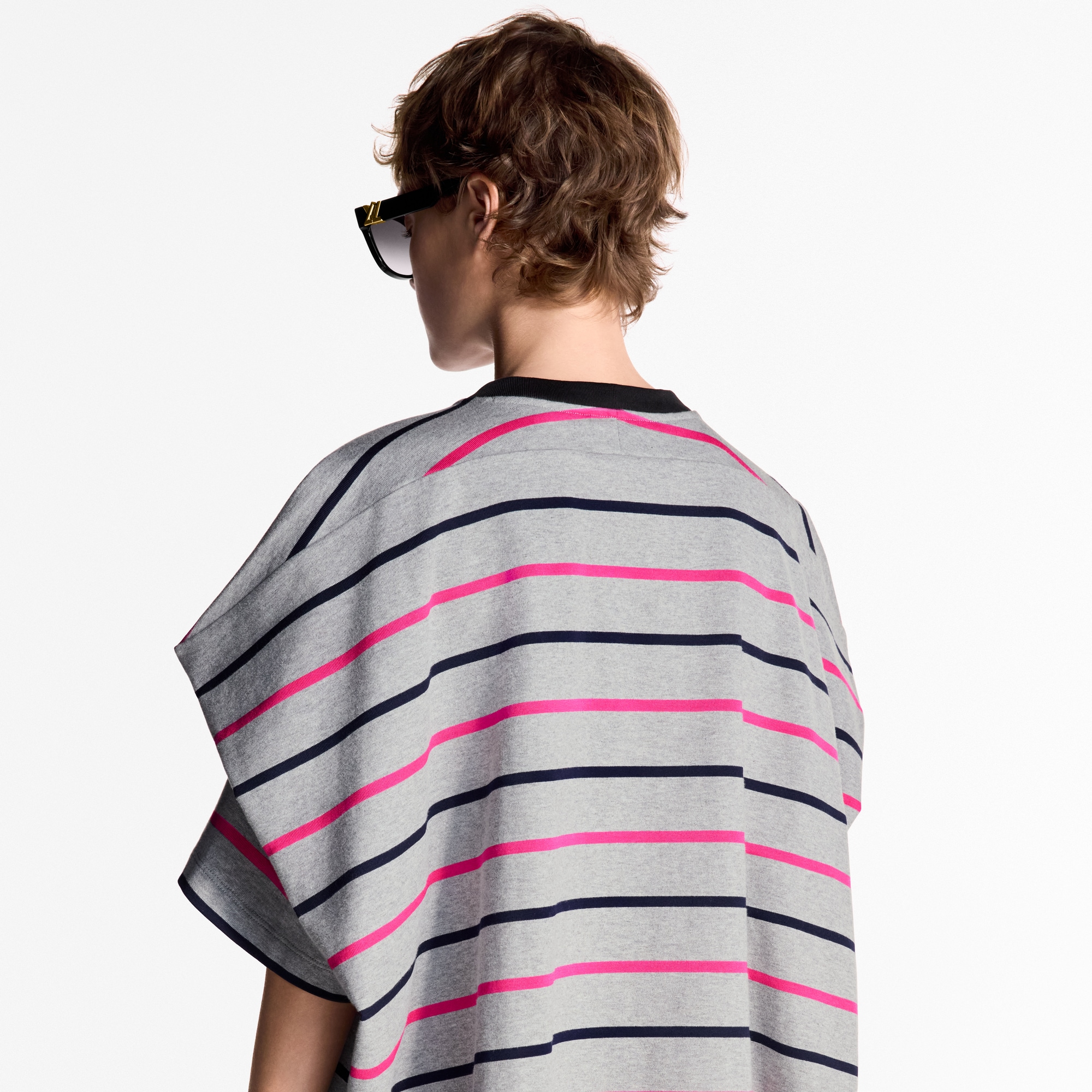 Striped Boxy Shoulder T-Shirt   in Women
