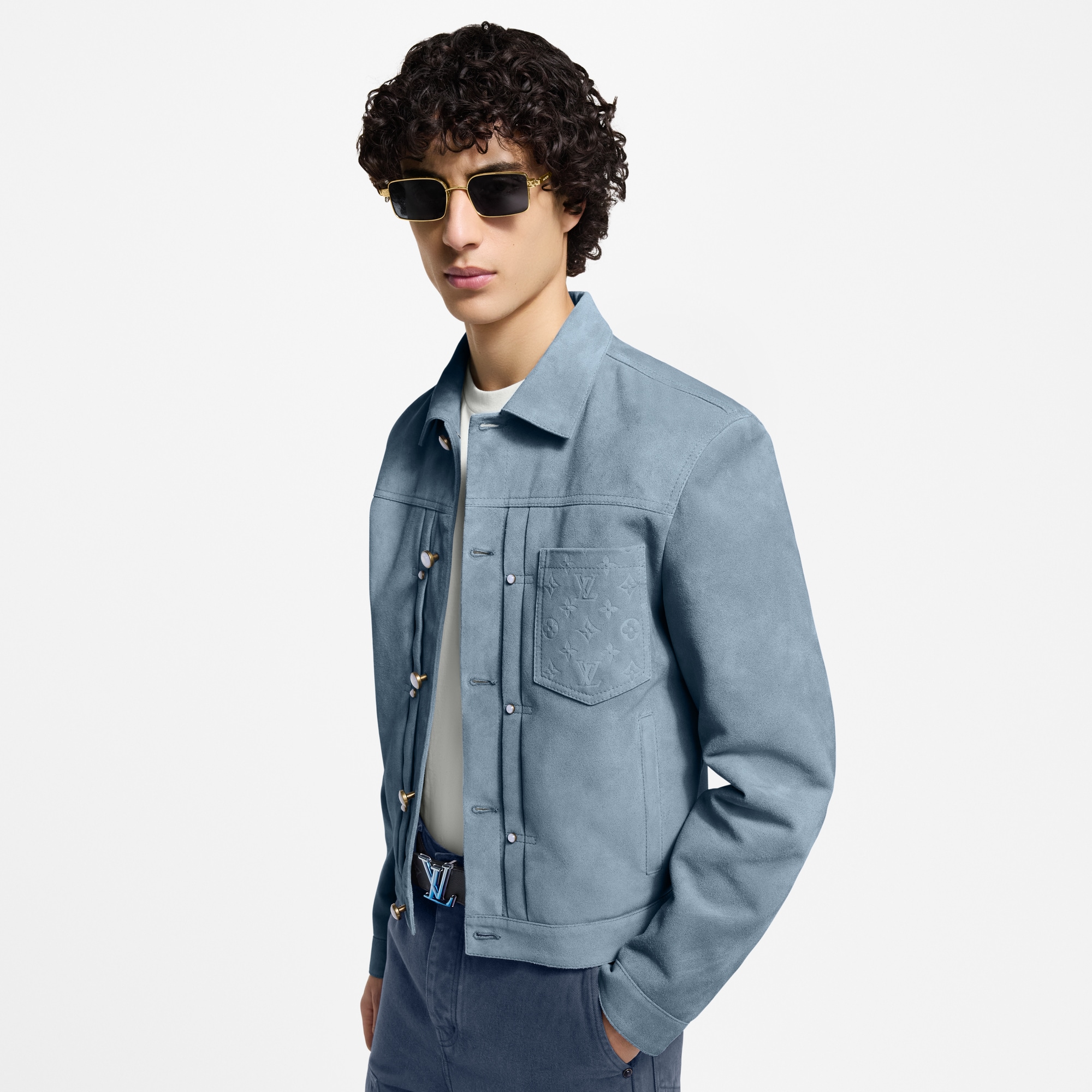 Suede Leather Type II Trucker Jacket  in Men