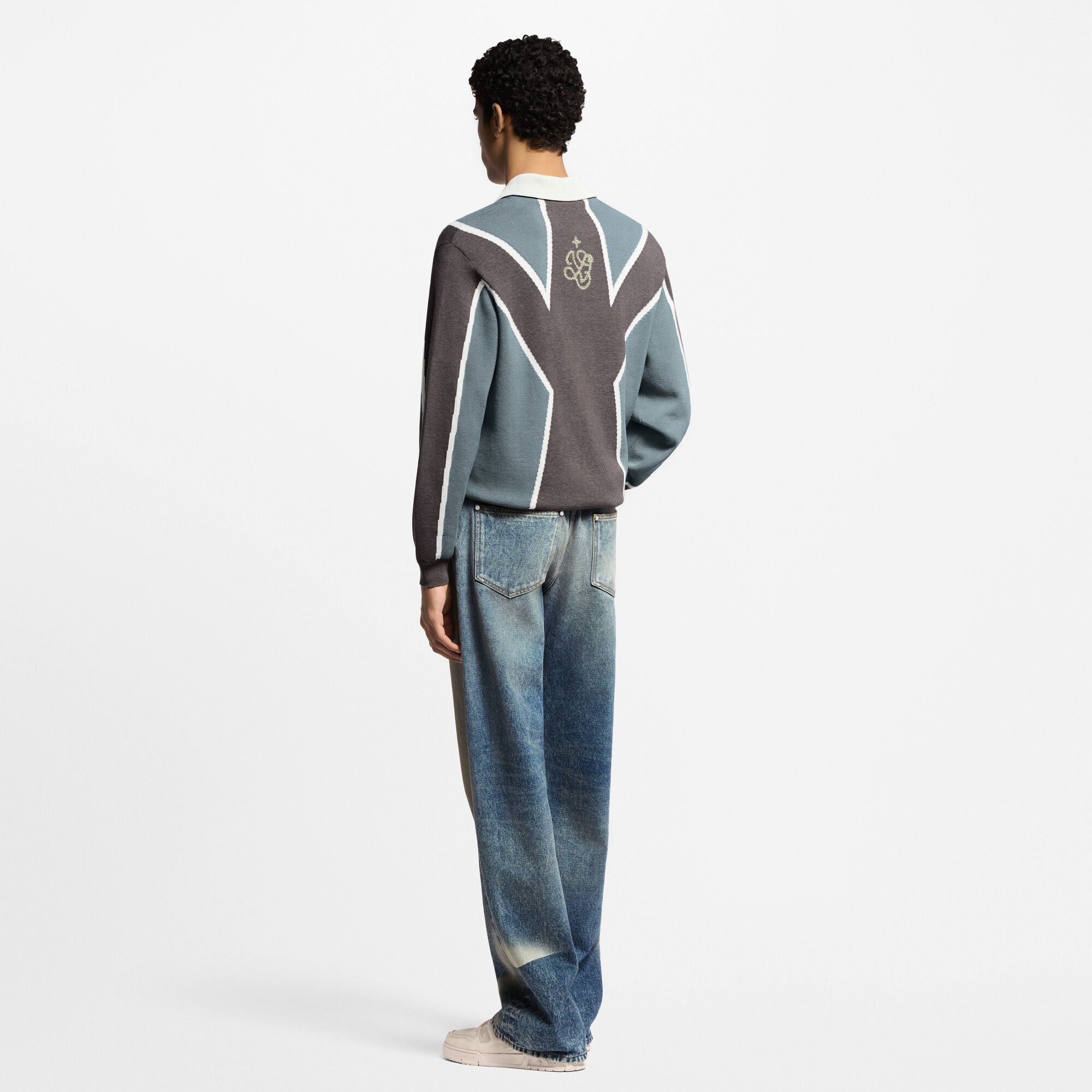 Sunfaded Effect Denim Skate Pants  in Men