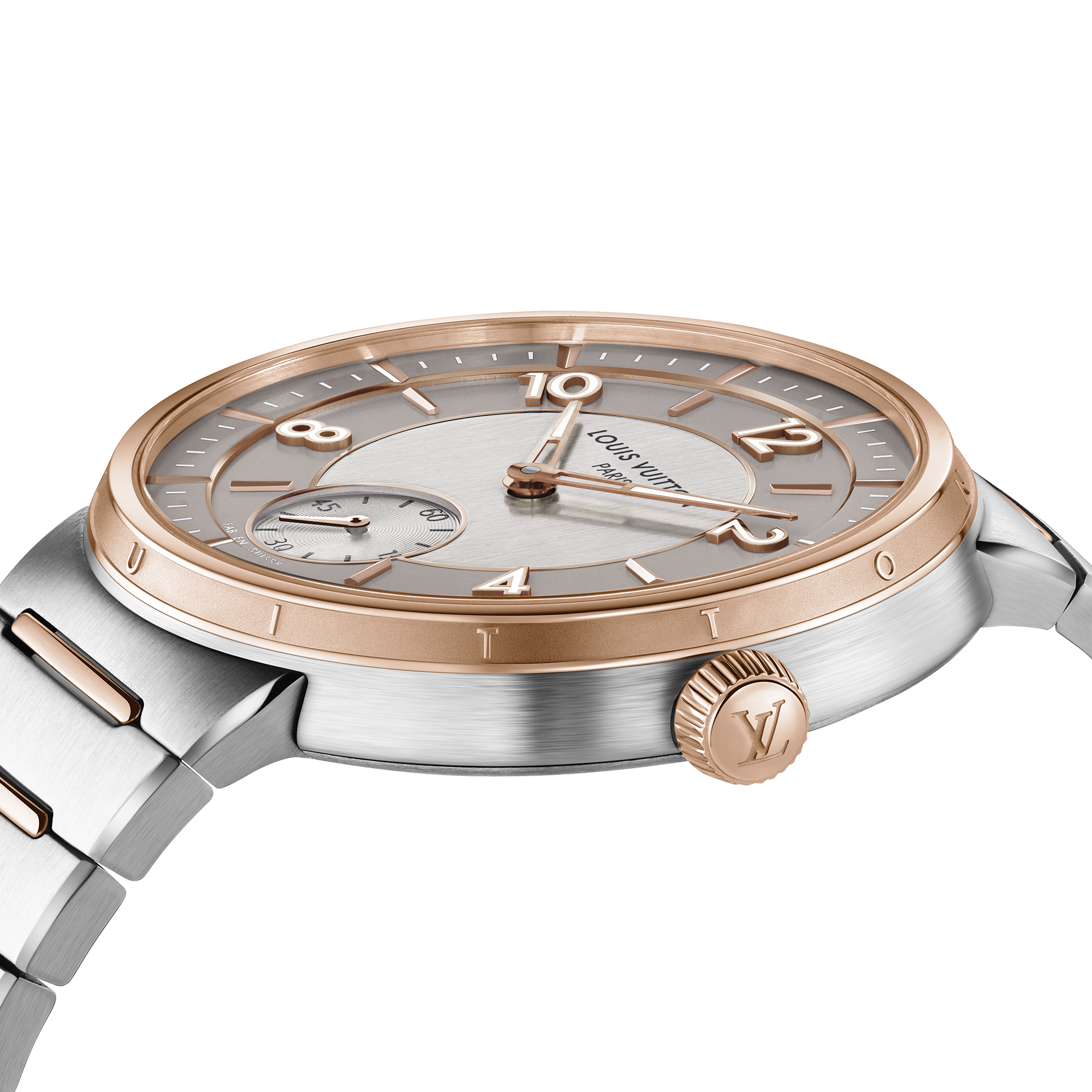 Tambour, Automatic, 40mm, Steel and pink gold  in Watches