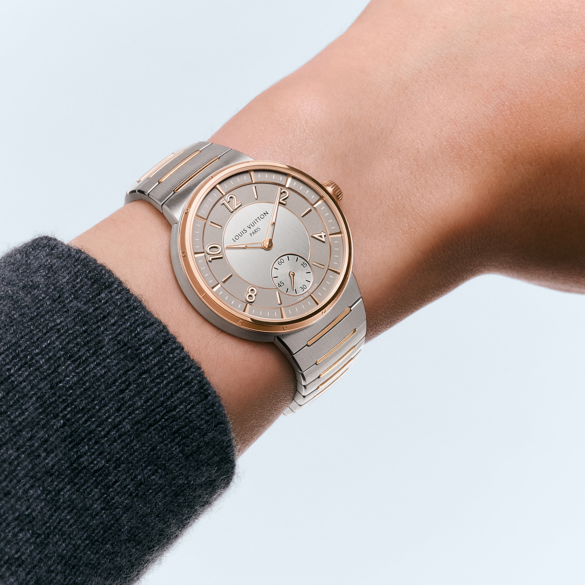 Tambour, Automatic, 40mm, Steel and pink gold  in Watches