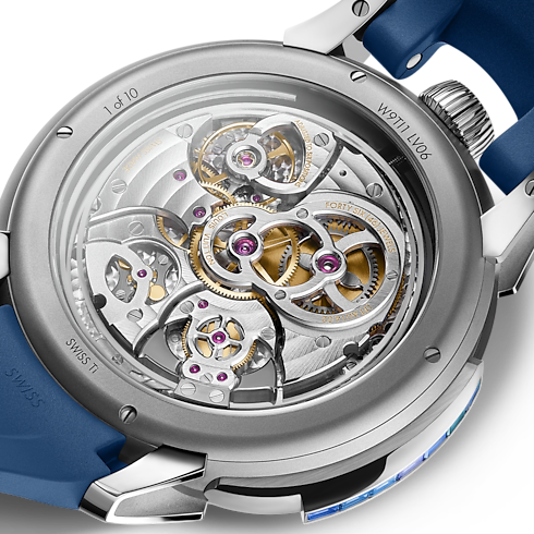Tambour Taiko Galactique, Manual, 46.7mm, Titanium and White Gold in Watches's All Watches } collections by Louis Vuitton (Product zoom)