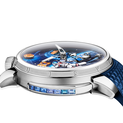 Tambour Taiko Galactique, Manual, 46.7mm, Titanium and White Gold in Watches's All Watches } collections by Louis Vuitton (Product zoom)