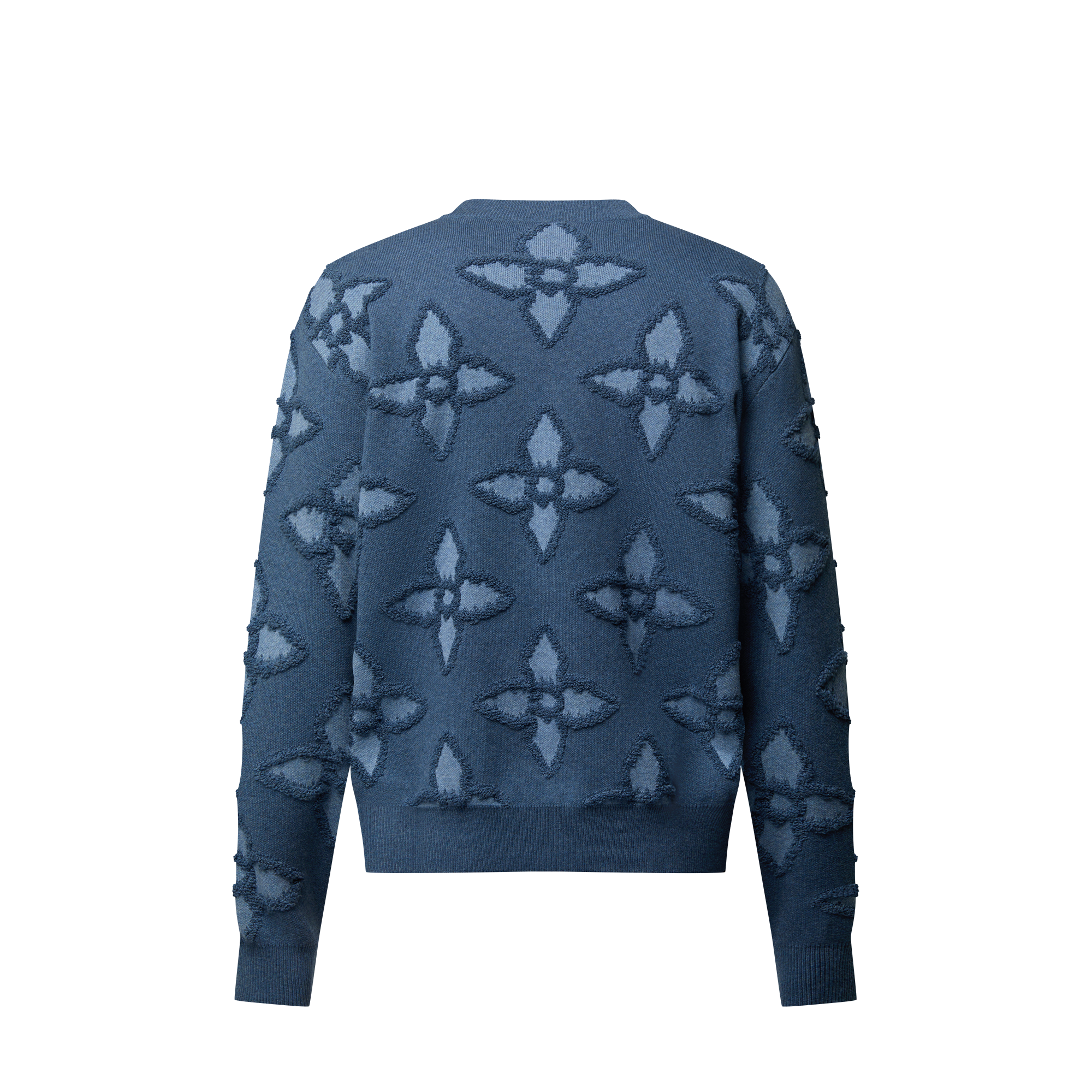 Textured Cotton Crewneck    in Men