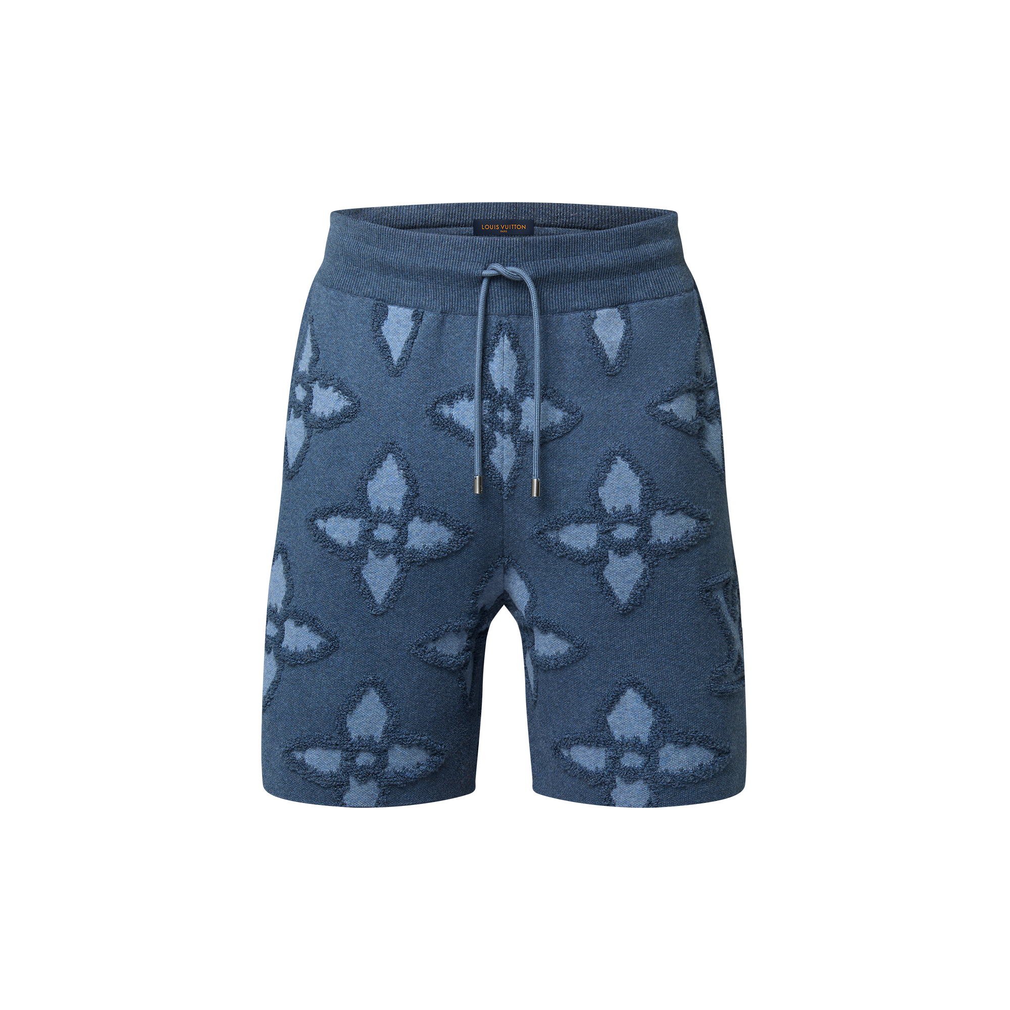 Textured Cotton Knit Shorts  in Men