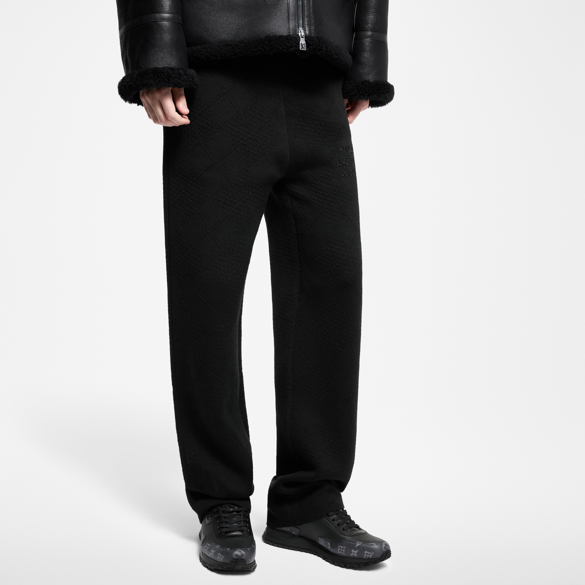 Textured Knit Wool-Blend Jogpants  in Men