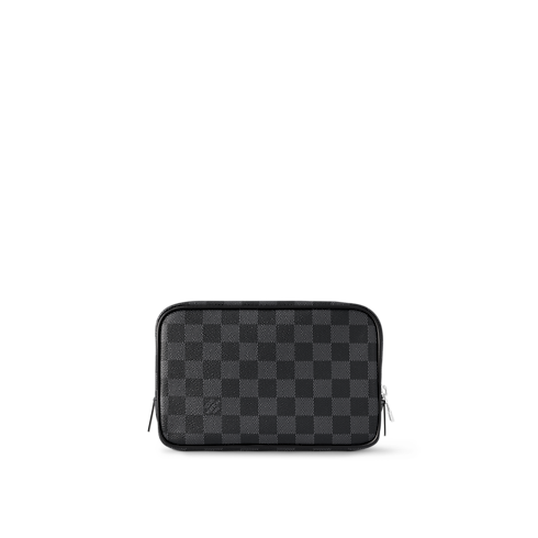 Toilet Pouch PM Damier Graphite in Men's Travel Travel Accessories collections by Louis Vuitton (Product zoom)