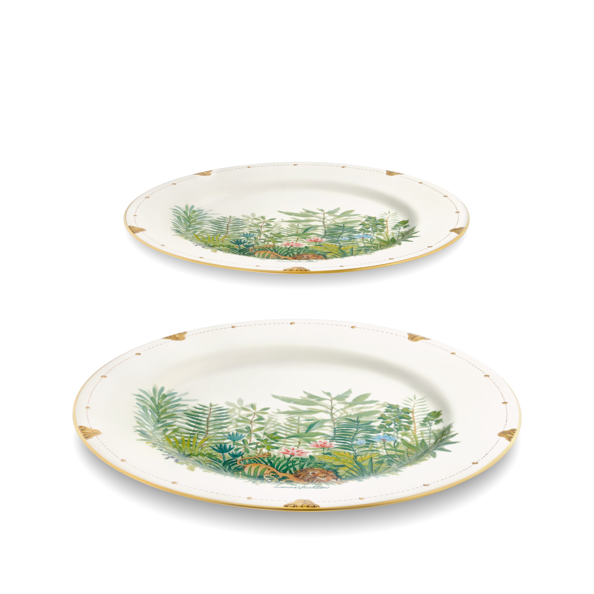 Tropical Jungle Set 2 Dinner Plates  in Trunks, Travel and Home