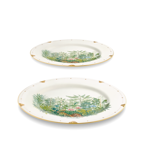 Tropical Jungle Set 2 Dinner Plates in Trunks, Travel and Home's Home and Art of Dining Art of Dining collections by Louis Vuitton (Product zoom)