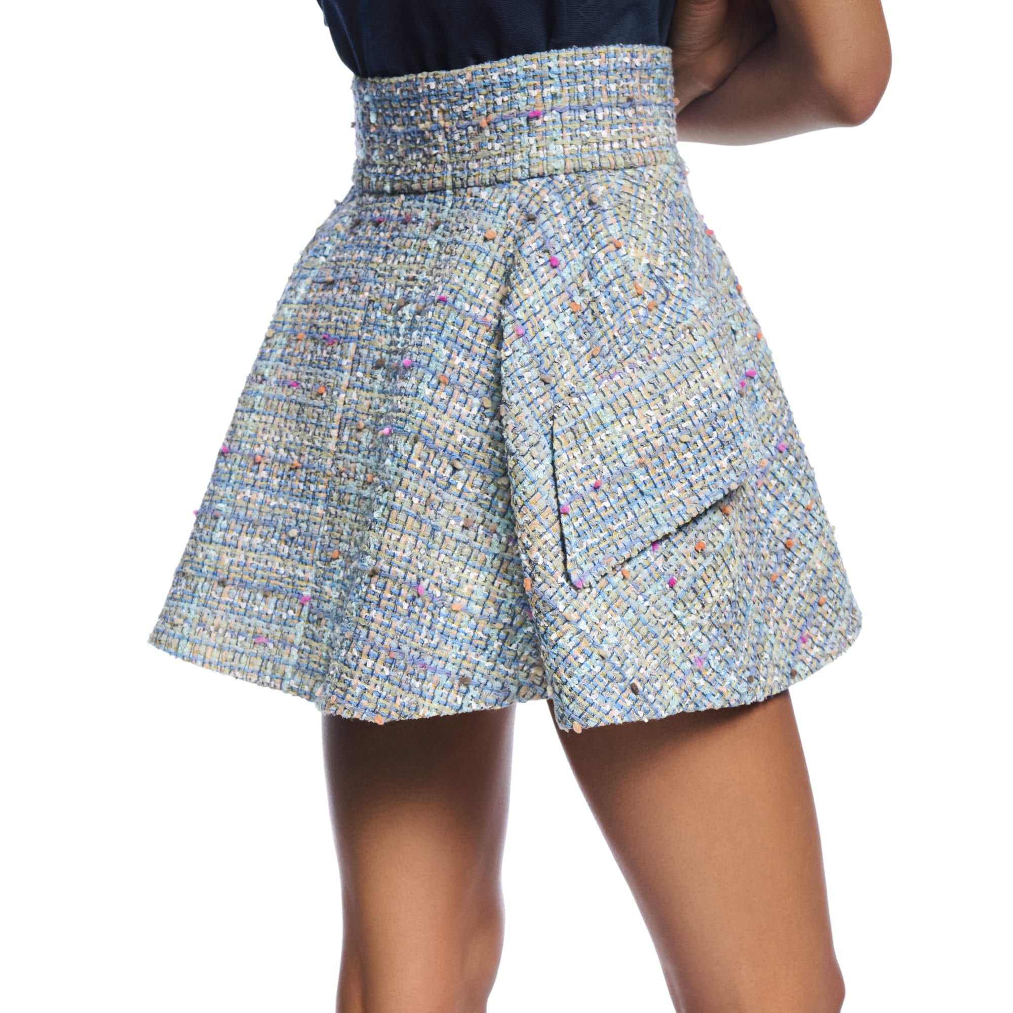 Tweed Mini Wrap Skirt  in Women