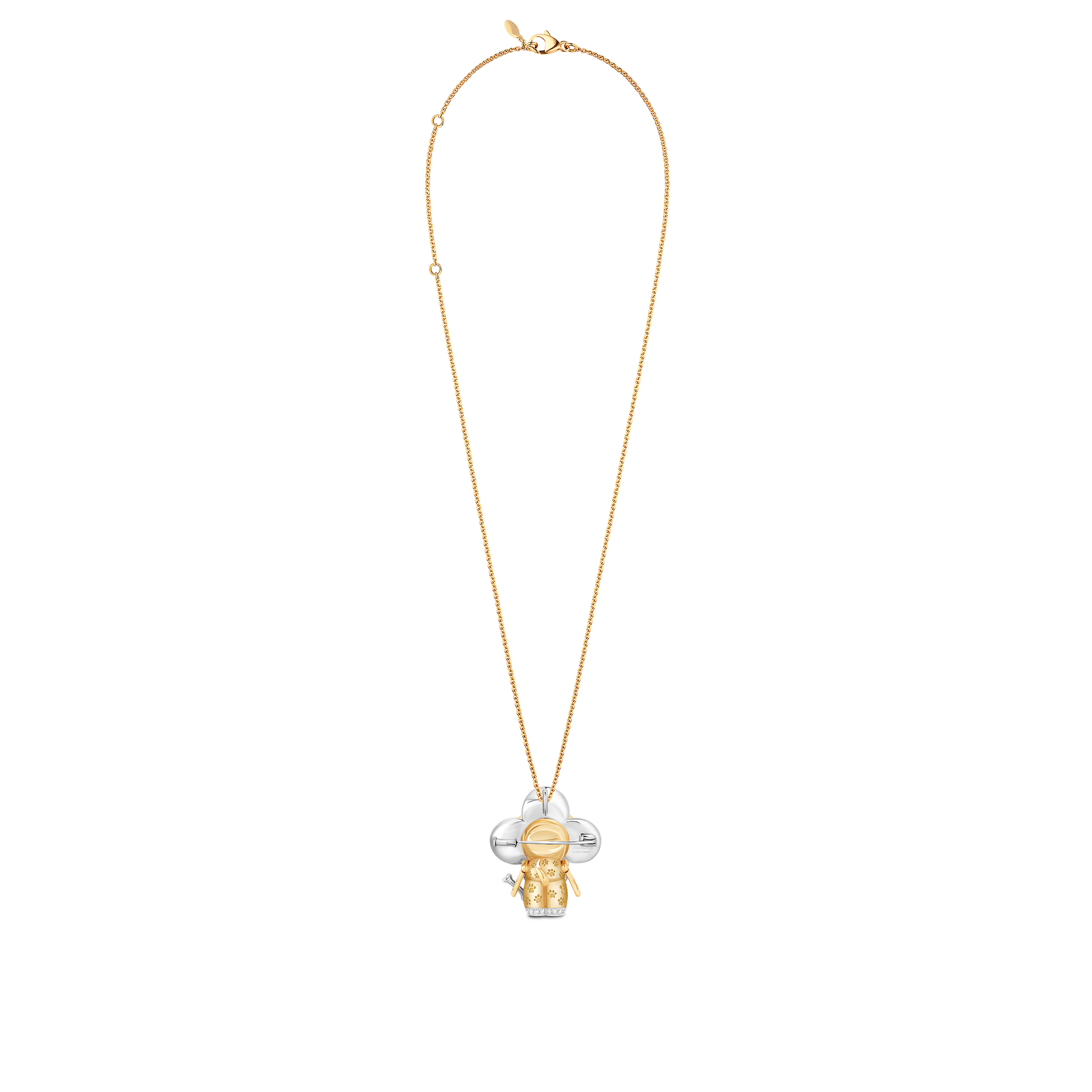 Vivienne Dog Pendant, Yellow Gold, White Gold, Lacquer, Diamonds & Colored Gemstones  in Les Extraordinaires