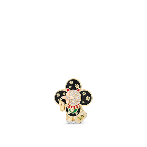 Vivienne Maneki Neko Pendant, 3 Golds, Lacquer & Diamonds in Jewellery's Categories Necklaces and Pendants collections by Louis Vuitton (Product zoom)