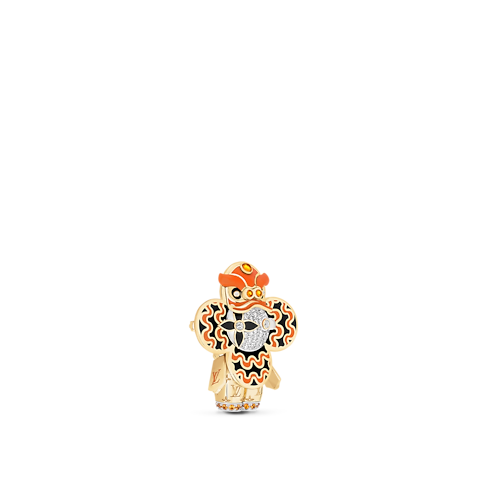 Vivienne Orange Lion Dance Pendant, Yellow Gold, White Gold, Lacquer, Diamonds & Colored Stones in Jewellery's Categories Necklaces and Pendants collections by Louis Vuitton (Product zoom)