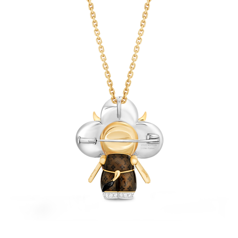 Vivienne Ox Pendant, 3 Golds, Lacquer, Diamonds & Colored Gemstones in Les Extraordinaires's Jewelry Necklaces and Pendants collections by Louis Vuitton (Product zoom)