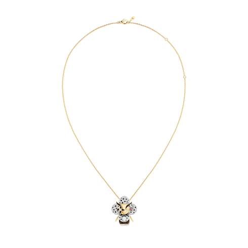 Vivienne Ox Pendant, 3 Golds, Lacquer, Diamonds & Colored Gemstones in Les Extraordinaires's Jewelry Necklaces and Pendants collections by Louis Vuitton (Product zoom)