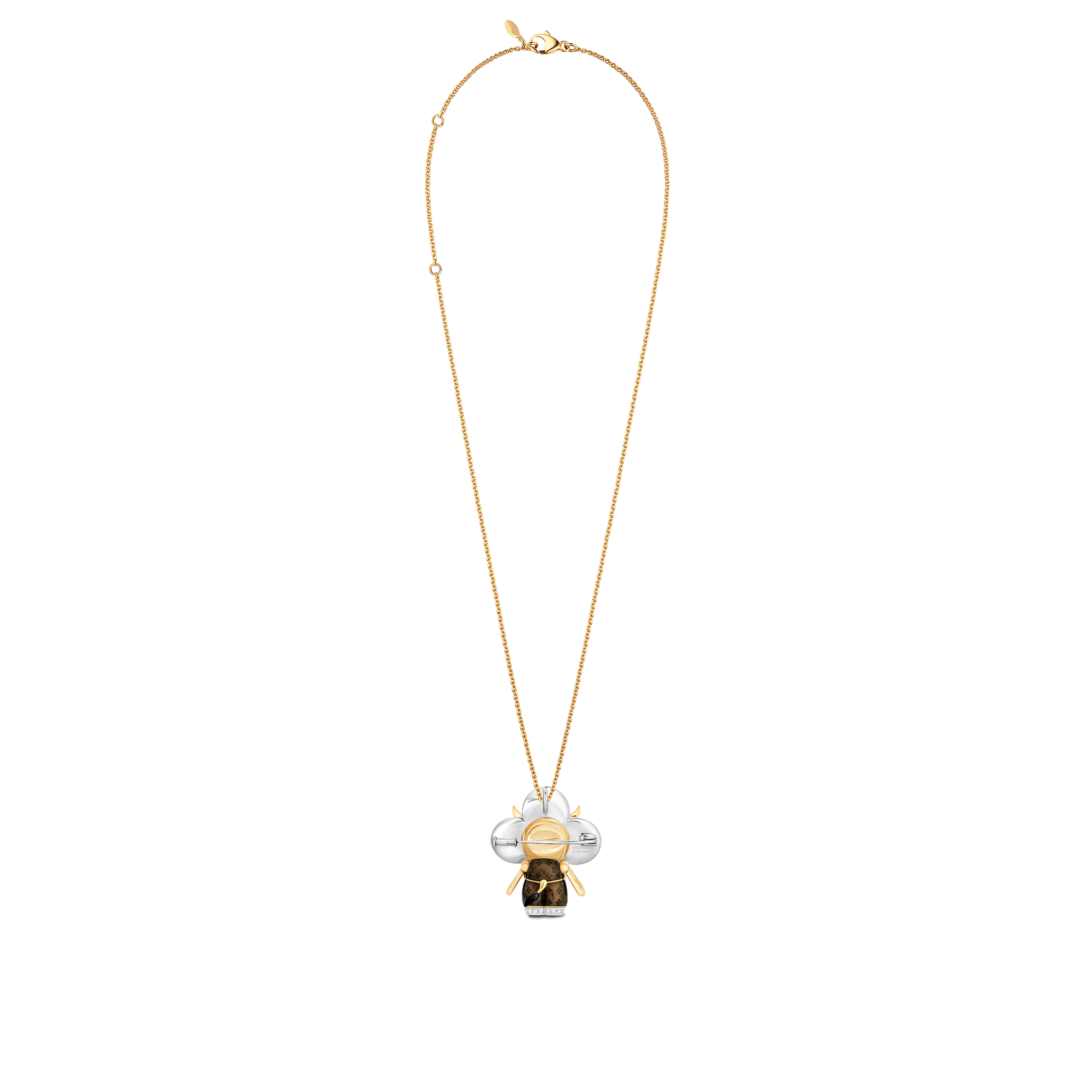 Vivienne Ox Pendant, 3 Golds, Lacquer, Diamonds & Colored Gemstones  in Les Extraordinaires