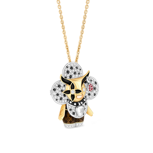 Vivienne Ox Pendant, 3 Golds, Lacquer, Diamonds & Colored Gemstones in Les Extraordinaires's Jewelry Necklaces and Pendants collections by Louis Vuitton (Product zoom)