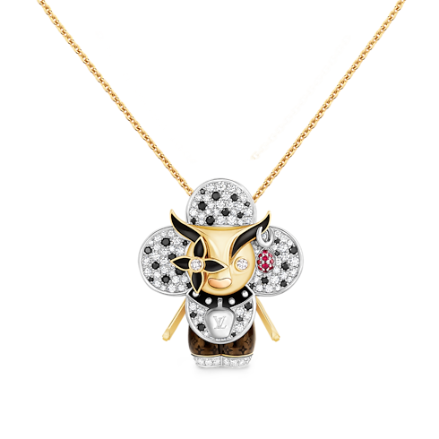 Vivienne Ox Pendant, 3 Golds, Lacquer, Diamonds & Colored Gemstones in Les Extraordinaires's Jewelry Necklaces and Pendants collections by Louis Vuitton (Product zoom)