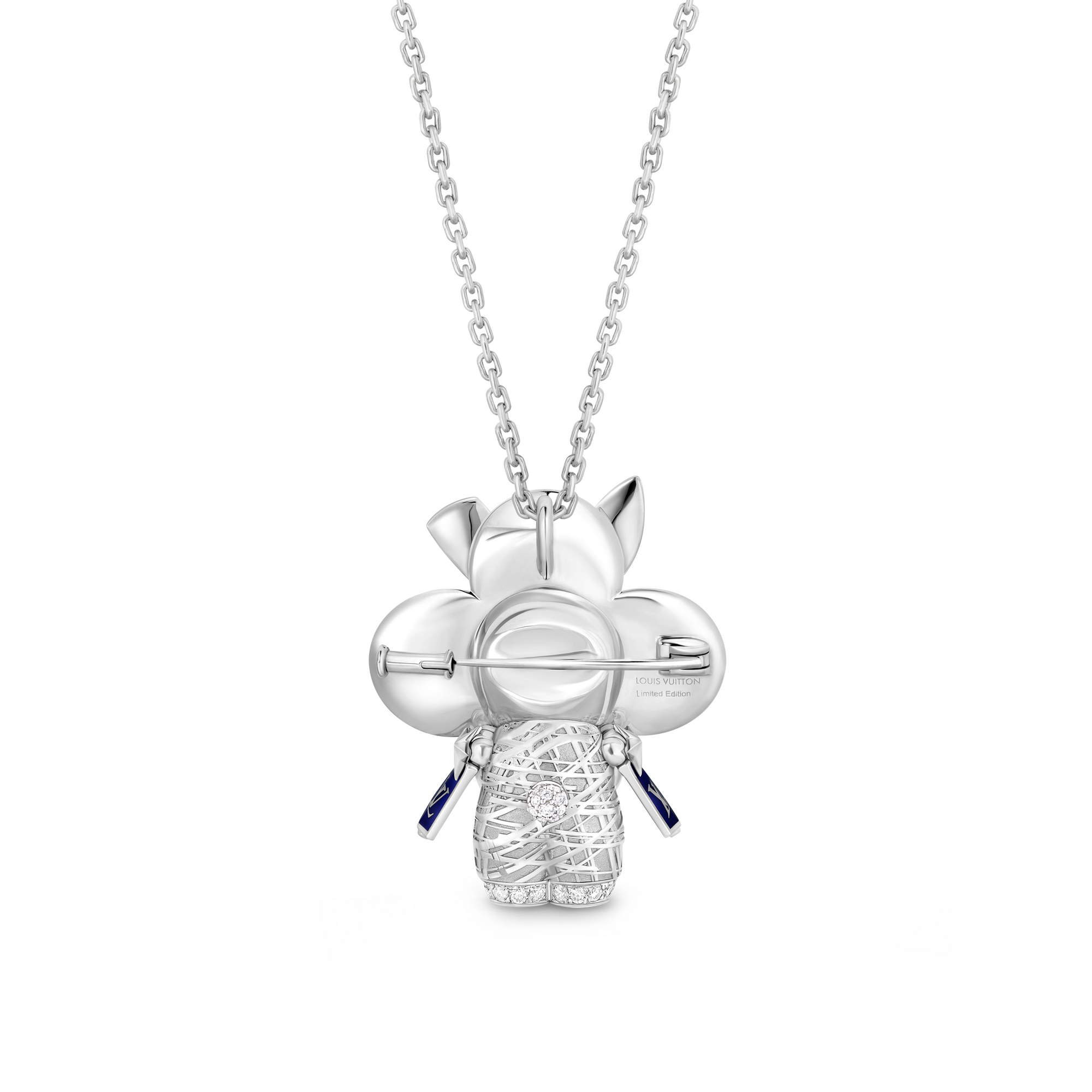 Vivienne Rabbit Pendant, White Gold, Lacquer, Diamonds & Colored Gemstones  in Les Extraordinaires