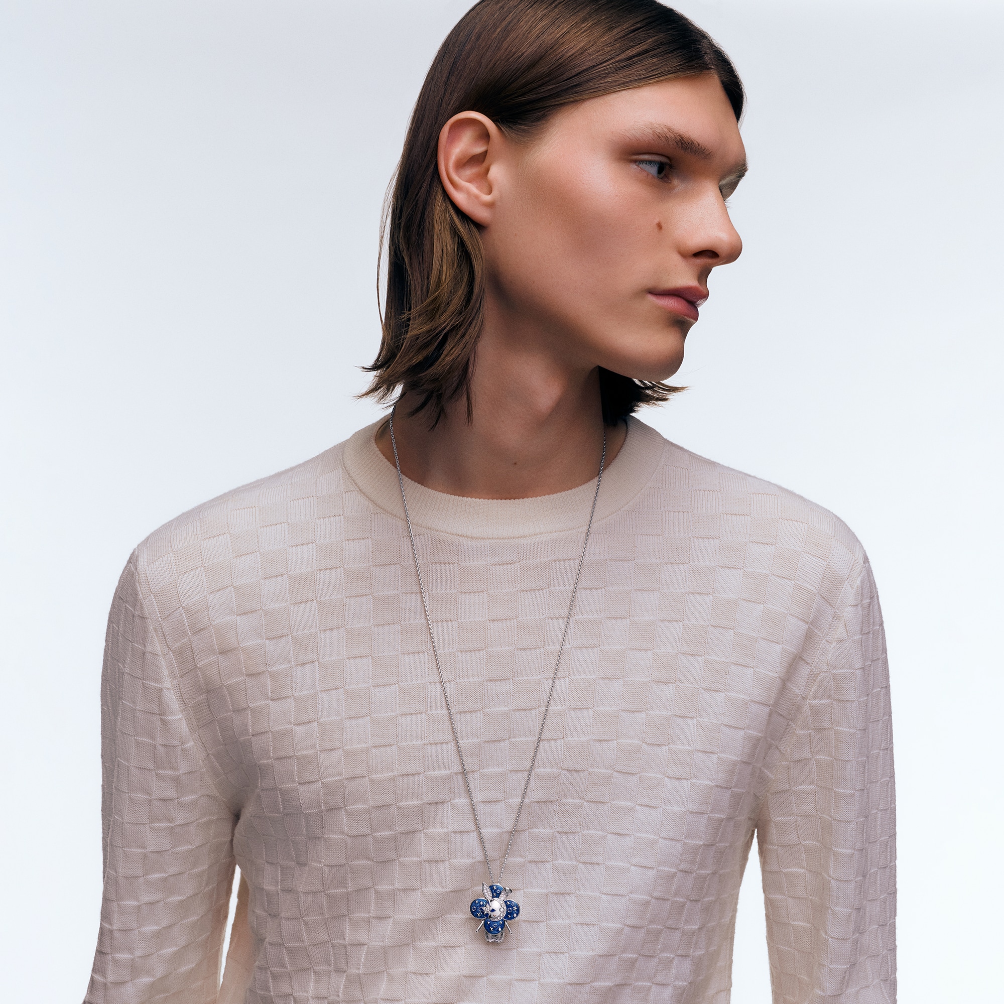 Vivienne Rabbit Pendant, White Gold, Lacquer, Diamonds & Colored Gemstones  in Les Extraordinaires