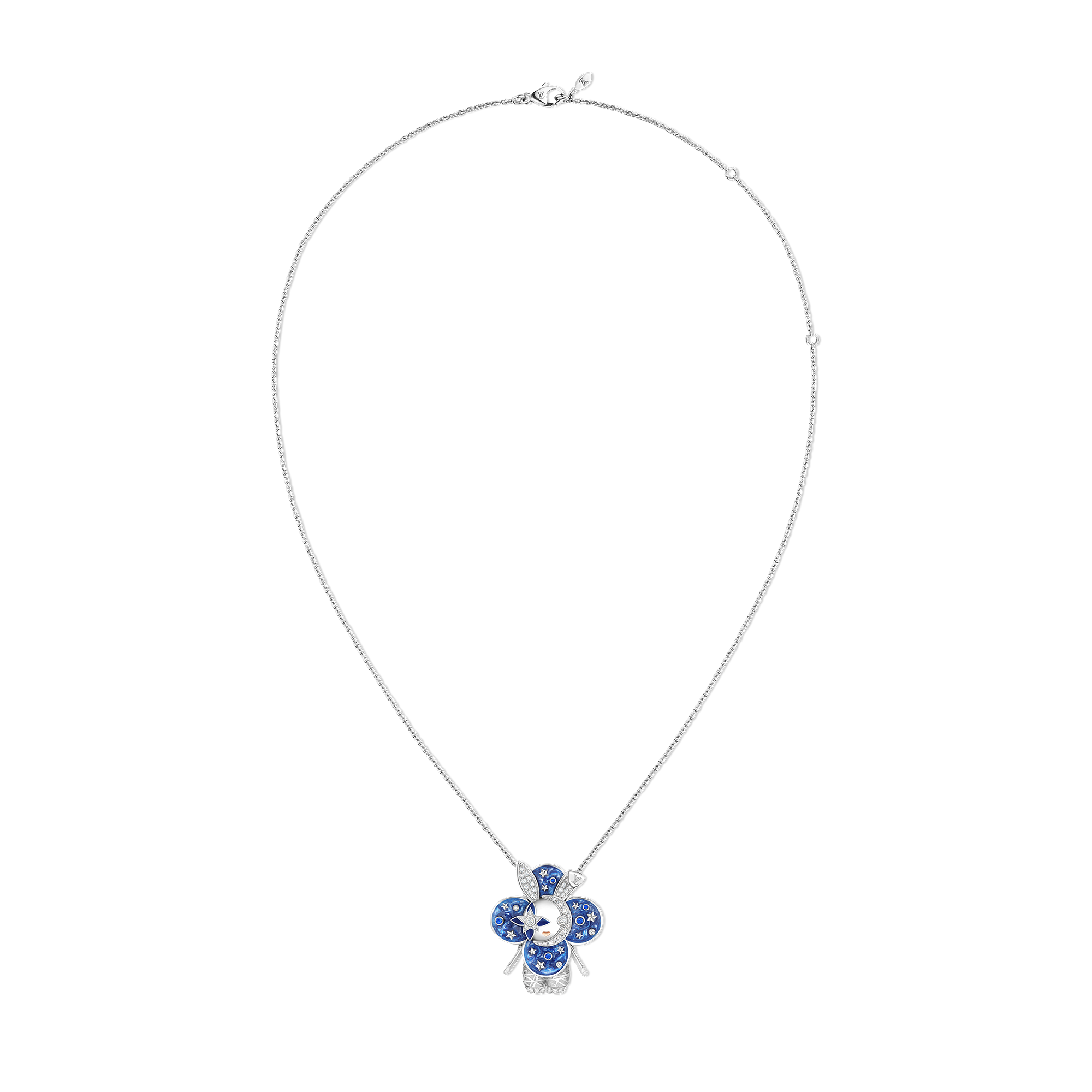 Vivienne Rabbit Pendant, White Gold, Lacquer, Diamonds & Colored Gemstones  in Les Extraordinaires