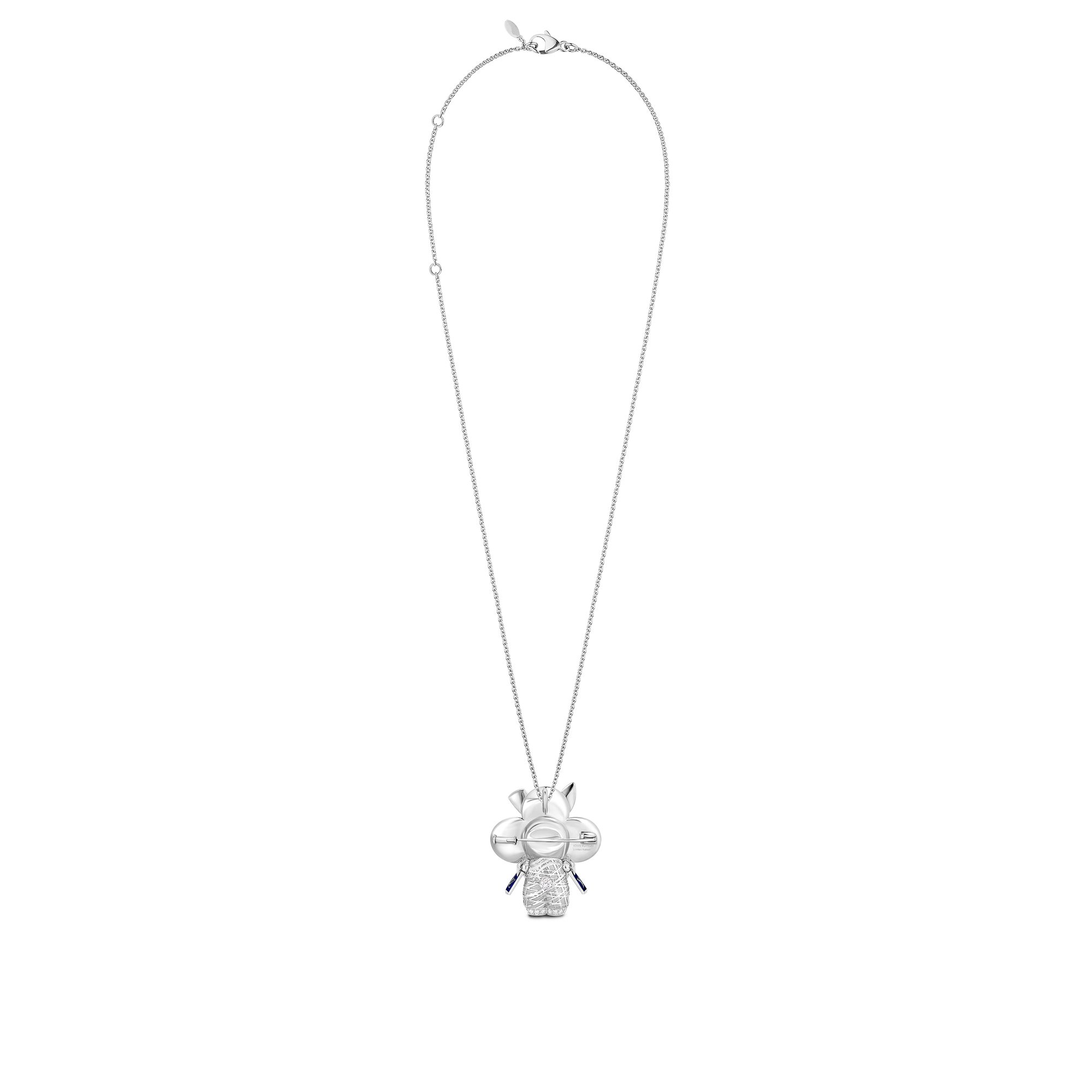 Vivienne Rabbit Pendant, White Gold, Lacquer, Diamonds & Colored Gemstones  in Les Extraordinaires