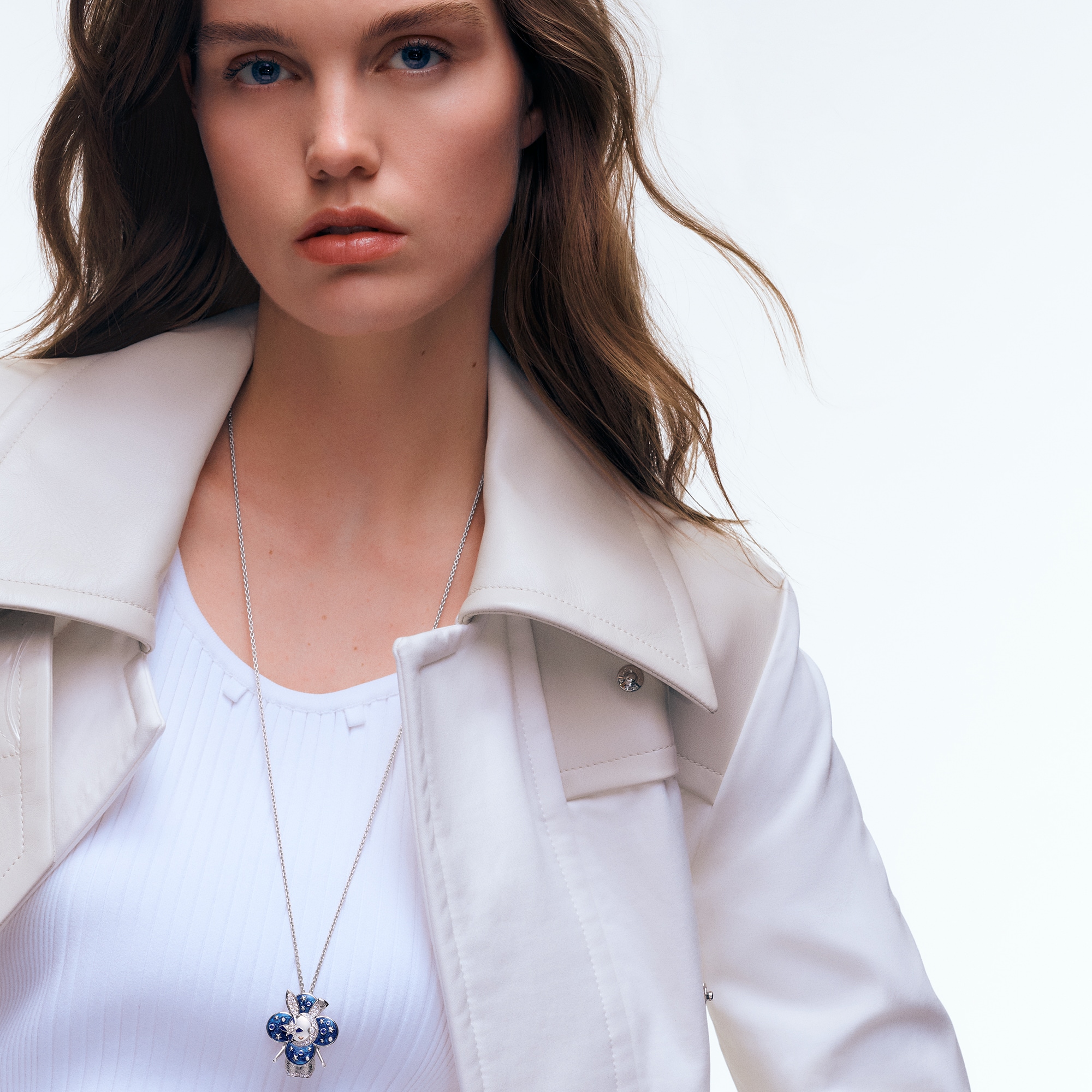 Vivienne Rabbit Pendant, White Gold, Lacquer, Diamonds & Colored Gemstones  in Les Extraordinaires
