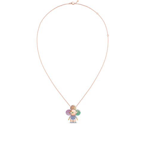 Vivienne Rainbow Pendant, 3 Golds, Diamonds & Colored Gemstones in Jewellery's Categories All Fine Jewellery collections by Louis Vuitton (Product zoom)