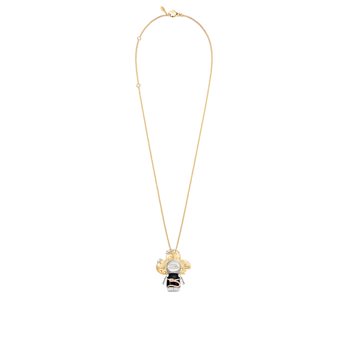Vivienne Rat Pendant, 3 Golds, Lacquer, Diamonds & Colored Gemstones in Les Extraordinaires's Jewelry Necklaces and Pendants collections by Louis Vuitton (Product zoom)