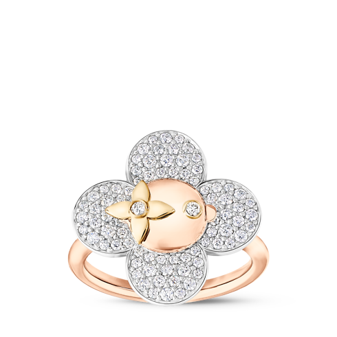 Vivienne Ring, 3 Golds and Diamonds in Jewellery's Categories Rings collections by Louis Vuitton (Product zoom)