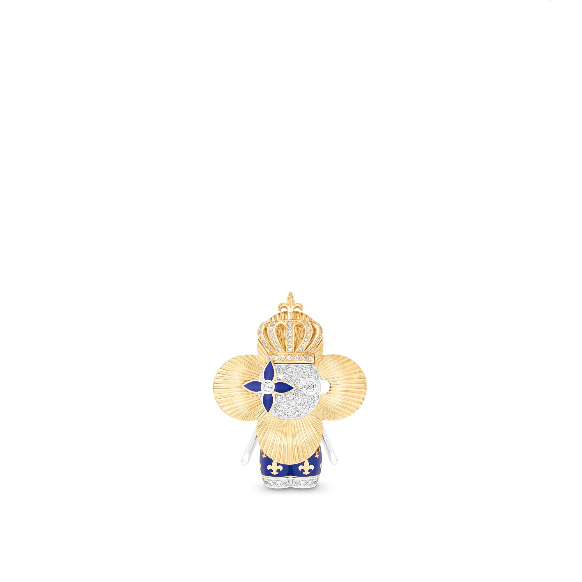Vivienne Royal Pendant, Yellow Gold, White Gold, Lacquer & Diamonds  in Jewellery