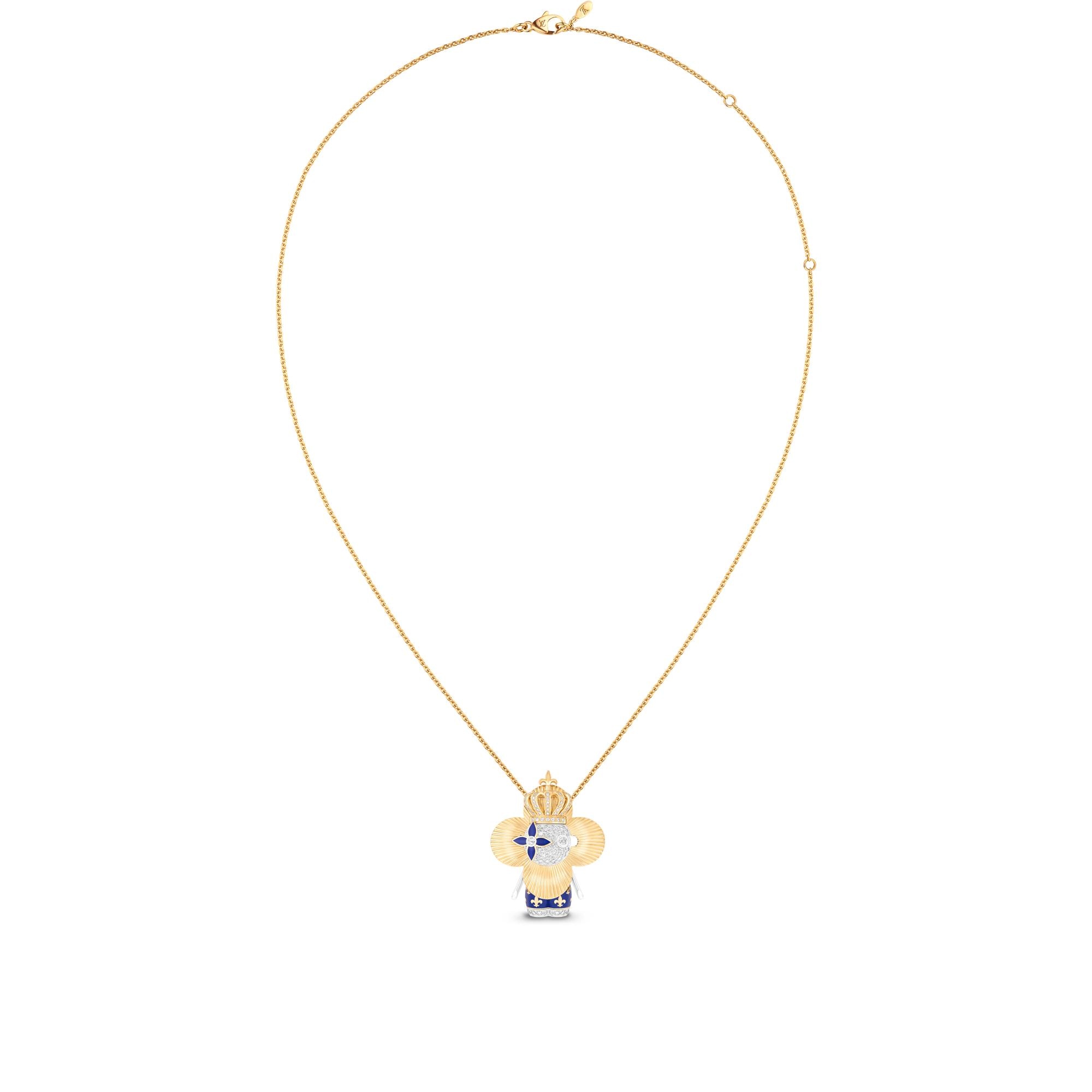 Vivienne Royal Pendant, Yellow Gold, White Gold, Lacquer & Diamonds  in Jewellery