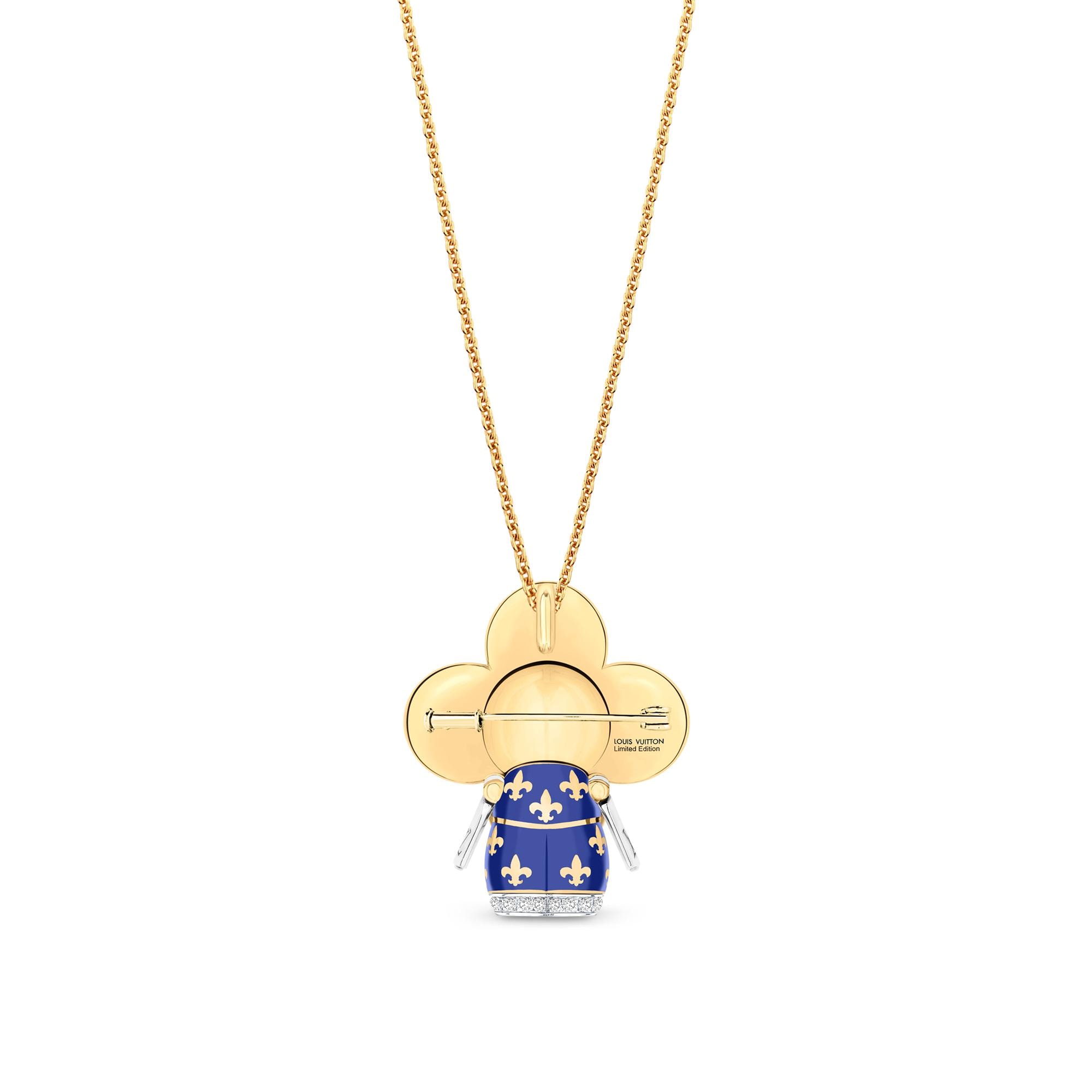 Vivienne Royal Pendant, Yellow Gold, White Gold, Lacquer & Diamonds  in Jewellery