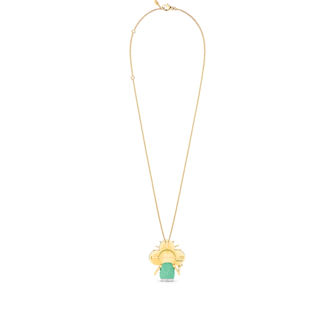 Vivienne Statue Of Liberty, White Gold, Yellow Gold, Lacquer & Diamonds in Jewellery's Categories Necklaces and Pendants collections by Louis Vuitton (Product zoom)