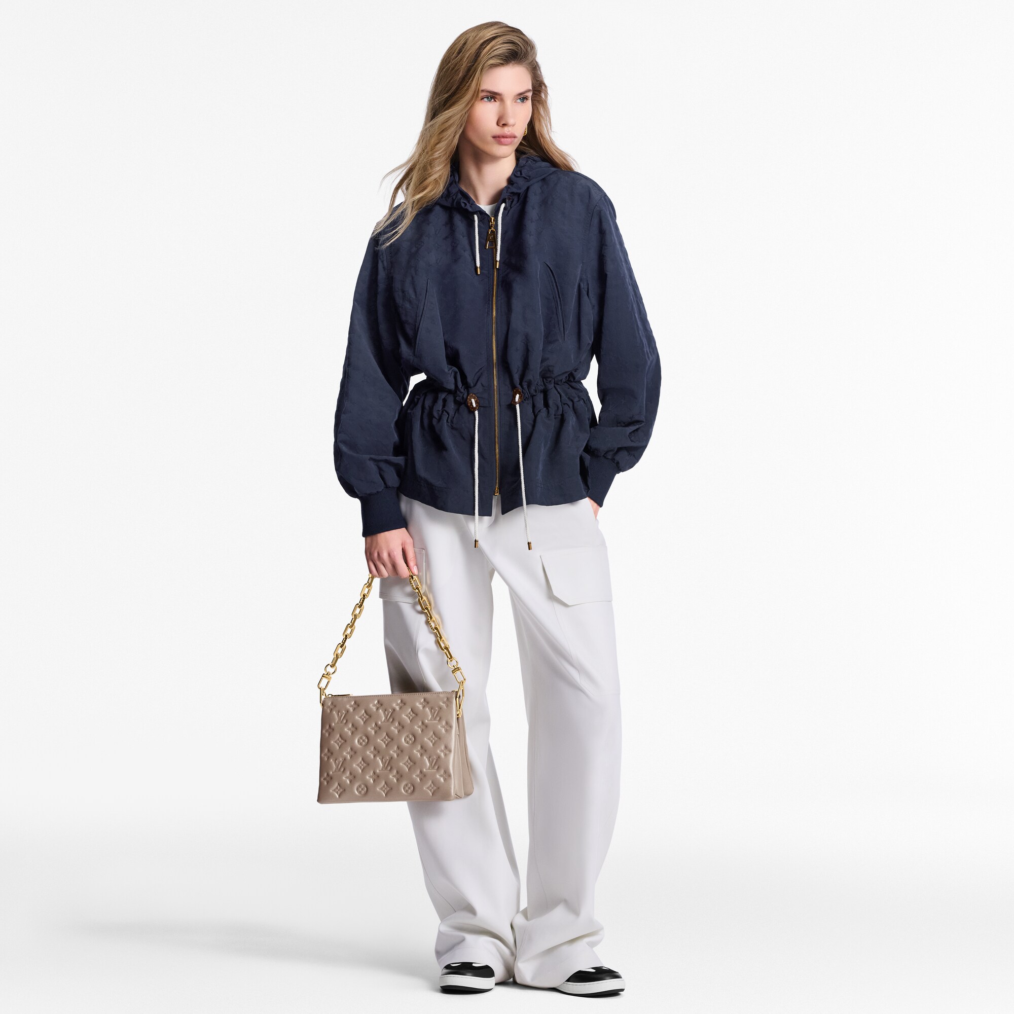 Water-Repellent Monogram Parka  in Women