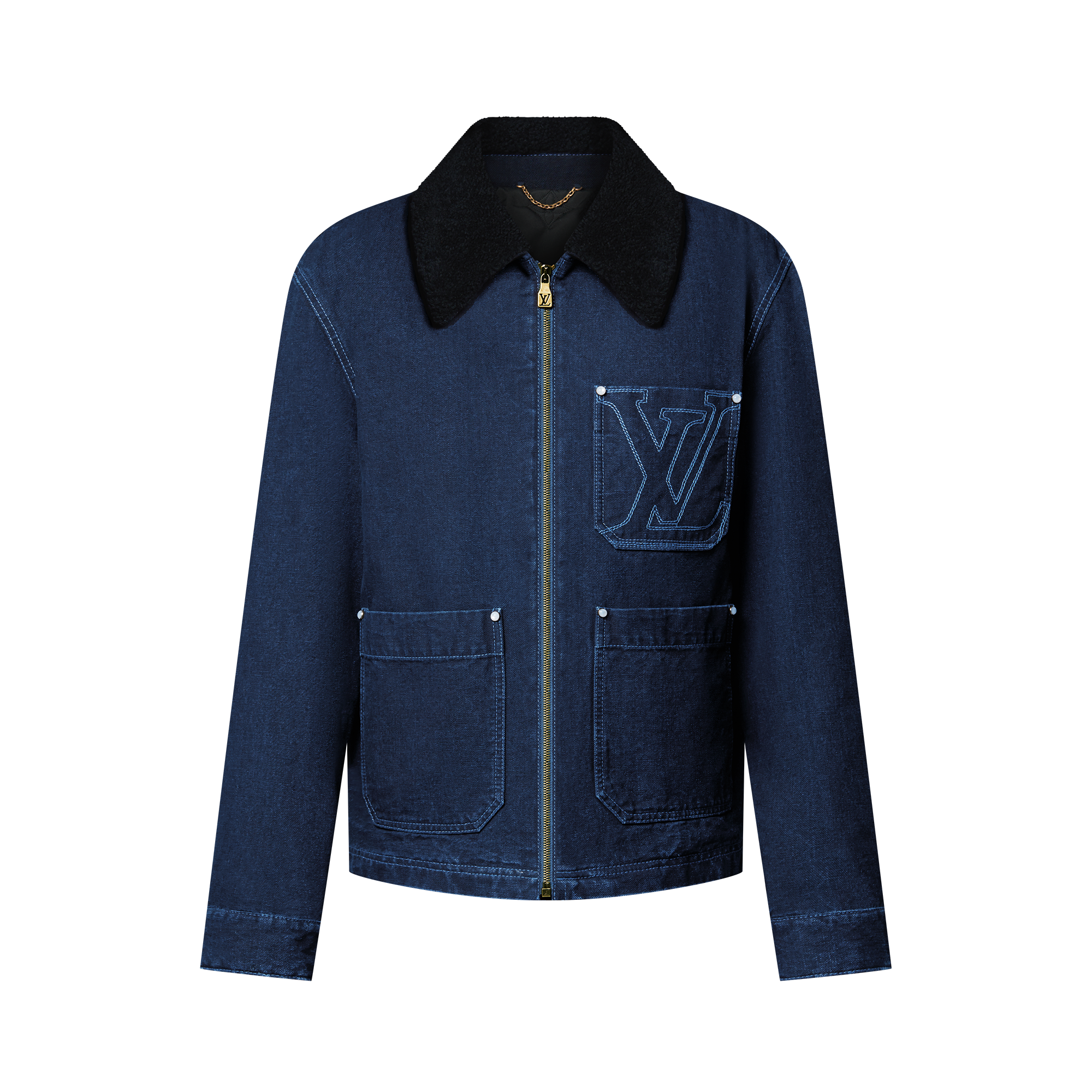 Wintery Workwear Denim Jacket  in Men